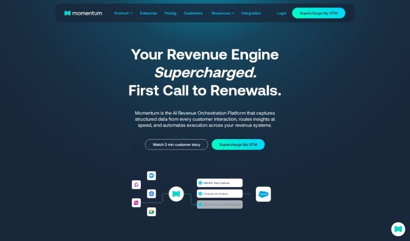 Screenshot of Momentum