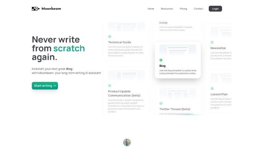 Screenshot of Moonbeam