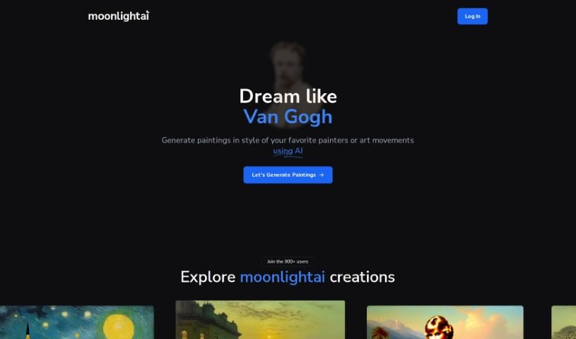 Screenshot of Moonlightai