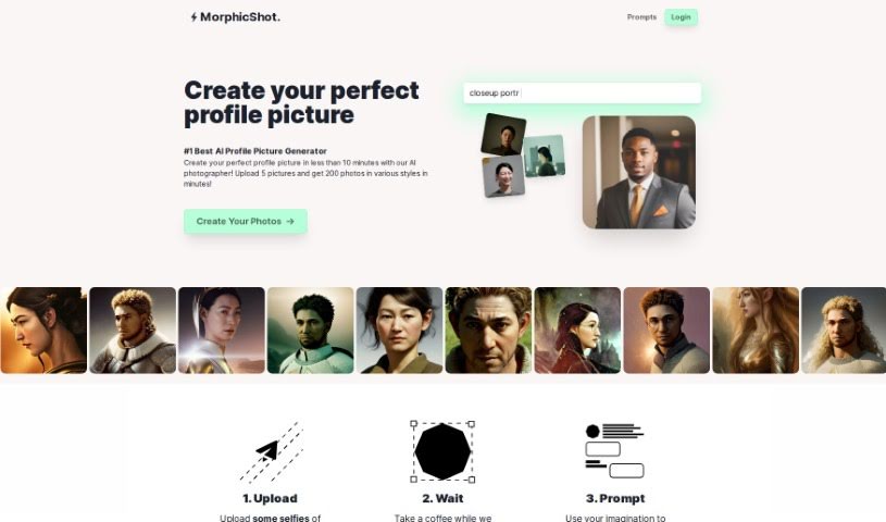 Screenshot of MorphicShot