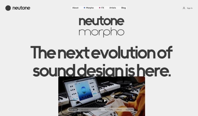 Screenshot of Morpho by Neutone