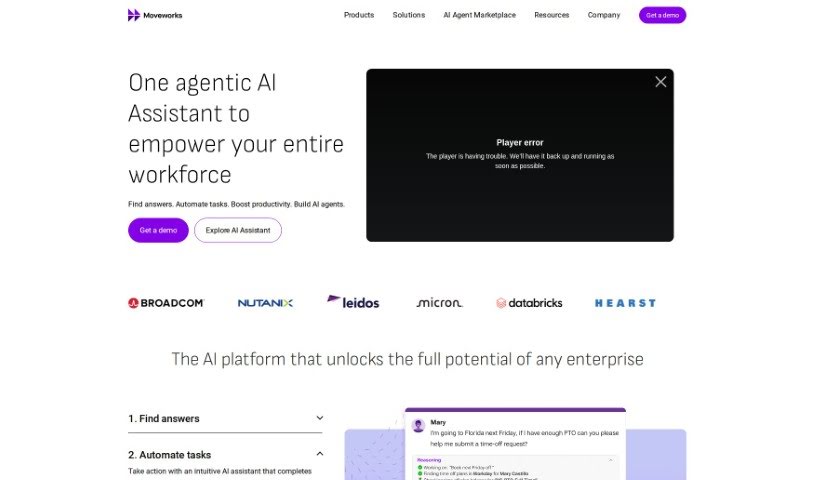 Screenshot of Moveworks