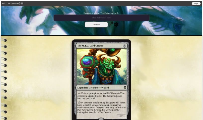 Screenshot of Mtg. Card Creator