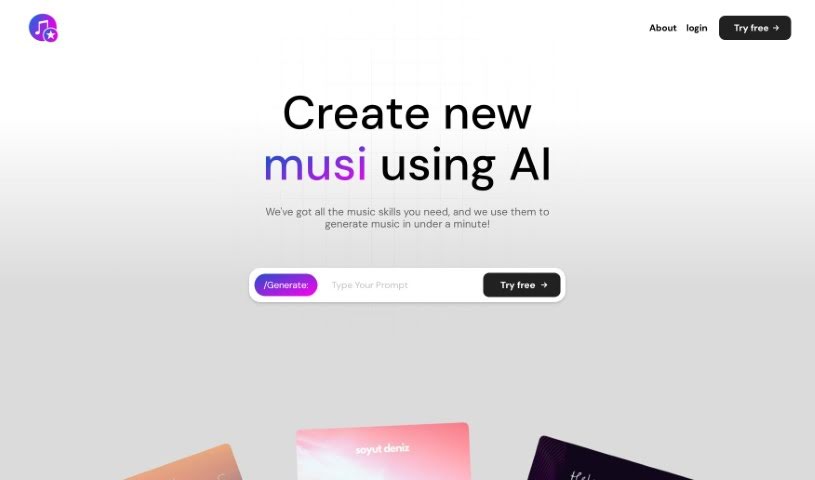 Screenshot of Musicstar.ai