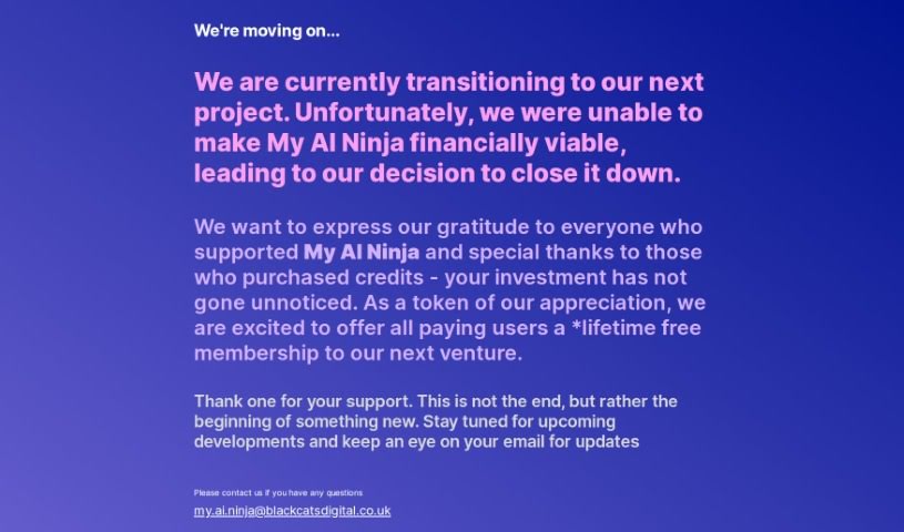 Screenshot of My AI Ninja