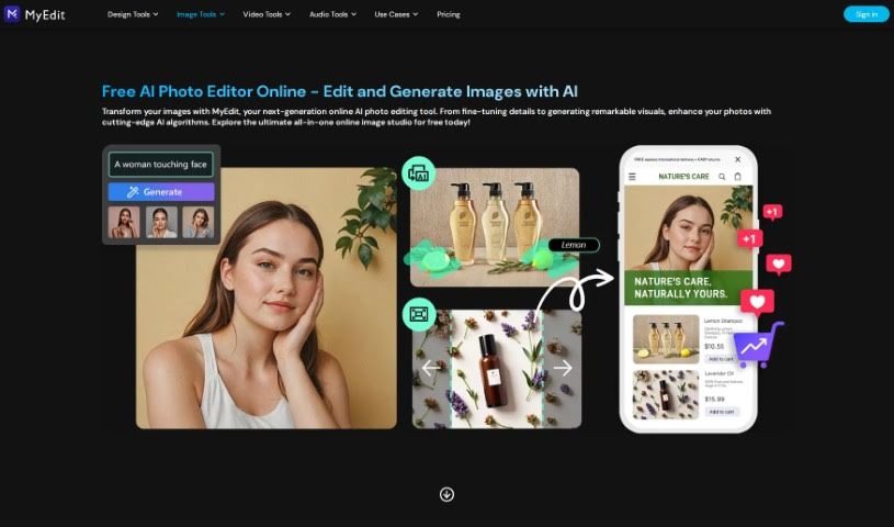 Screenshot of MyEdit Photo Editor