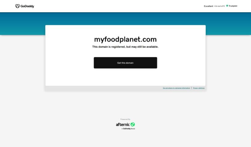 Screenshot of MyFoodPlanet