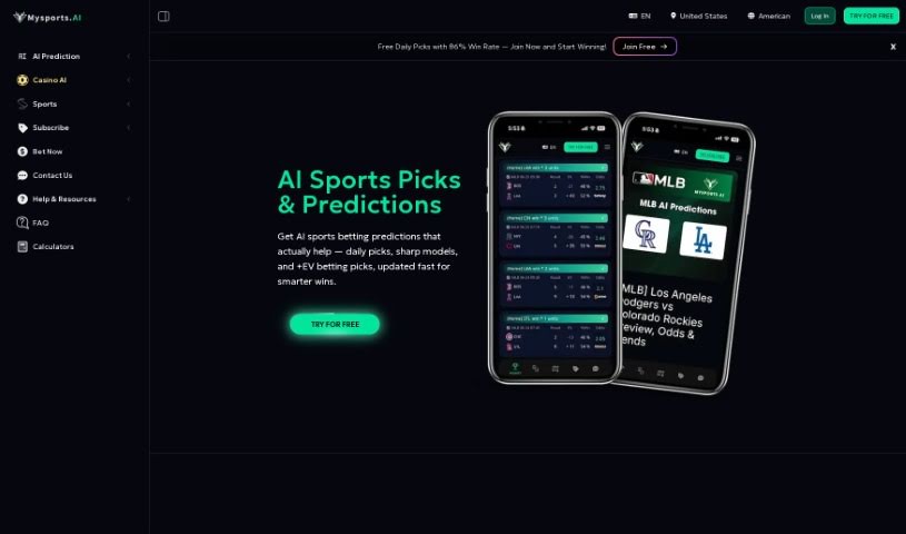 Screenshot of Mysports AI