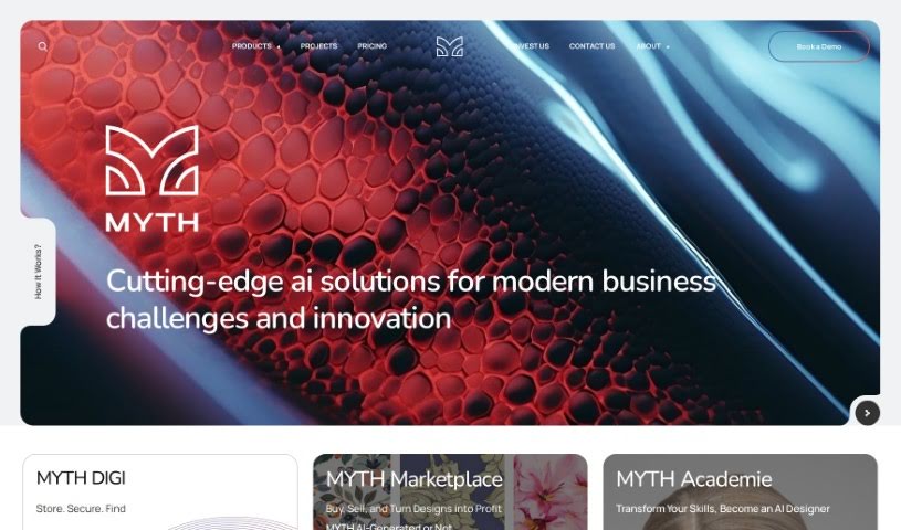 Screenshot of Myth AI