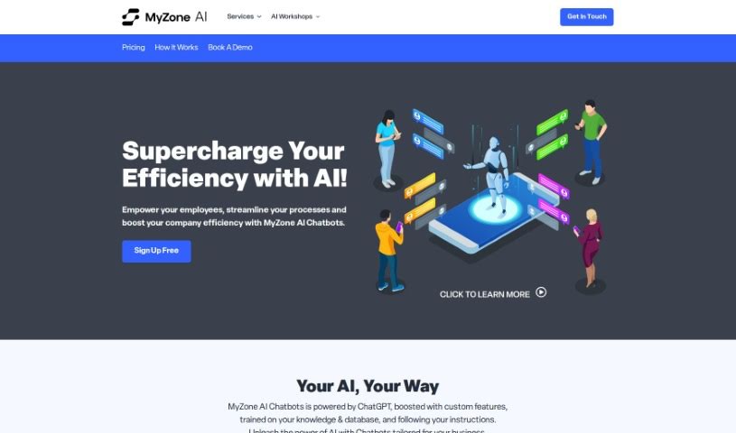 Screenshot of MyZone AI