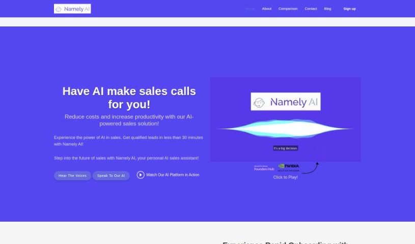 Screenshot of Namely AI