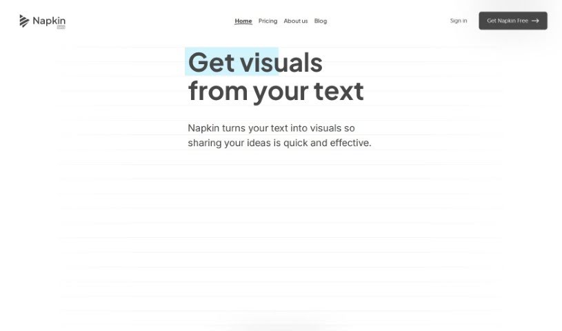 Screenshot of Napkin AI