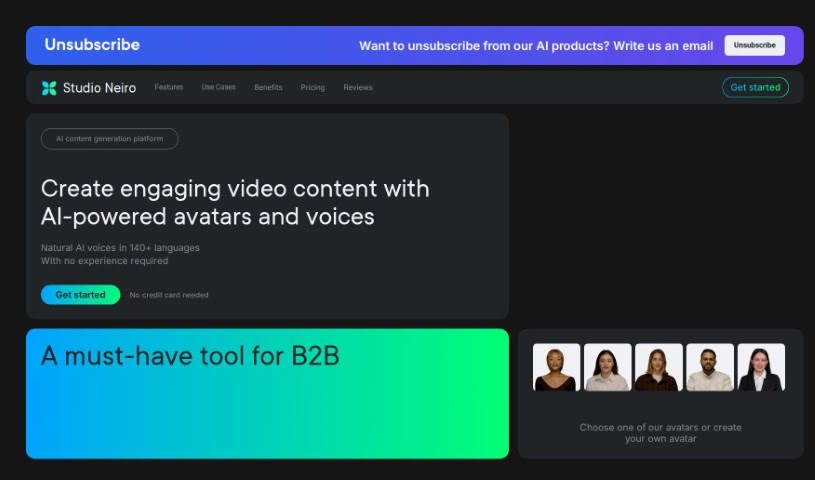 Screenshot of Neiro.ai