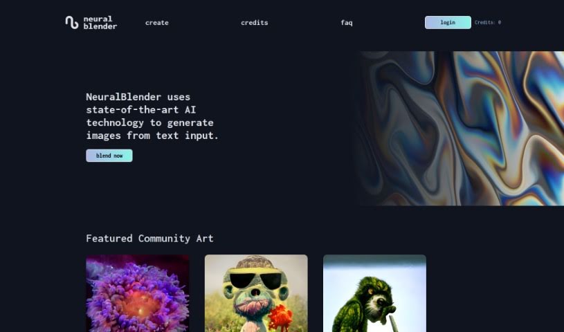Screenshot of Neural Blender