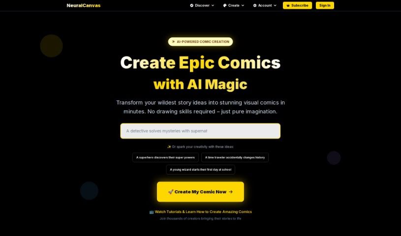 Screenshot of Neural Canvas