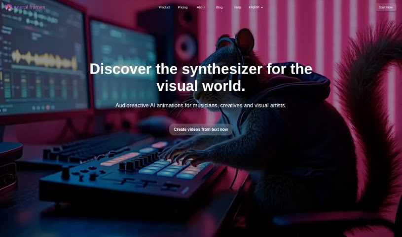 Screenshot of Neural Frames