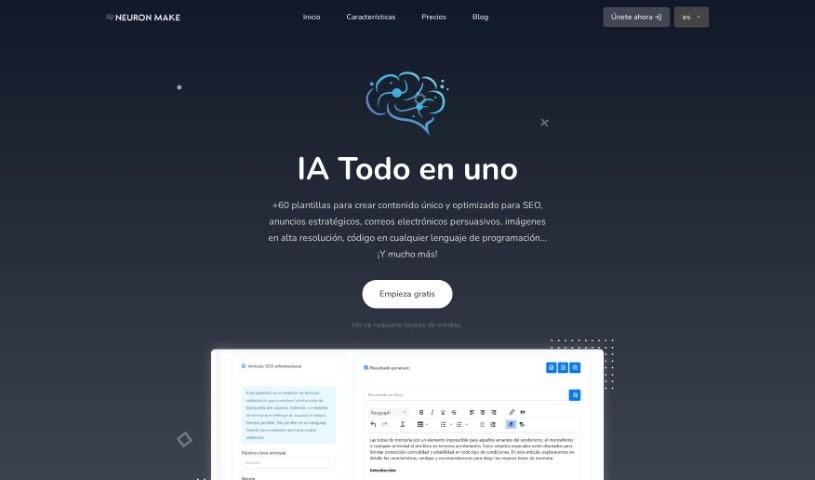 Screenshot of Neuron Make