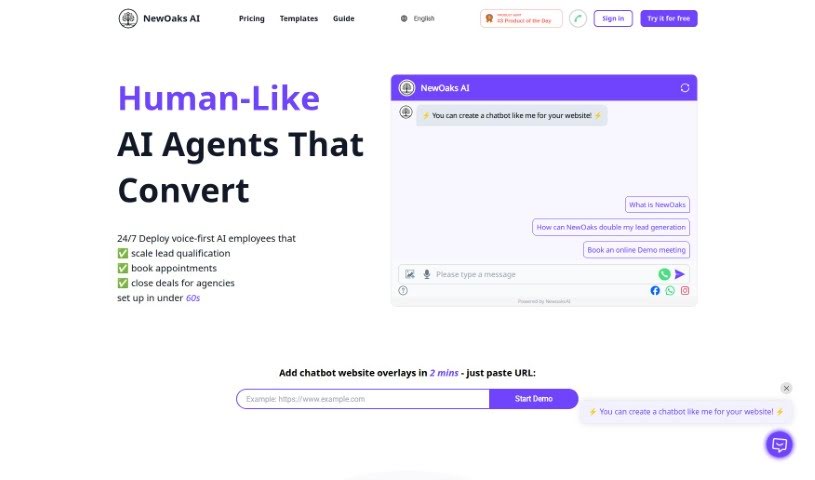 Screenshot of NewOaks AI