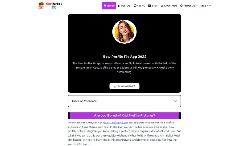 Screenshot of Newprofilepic App