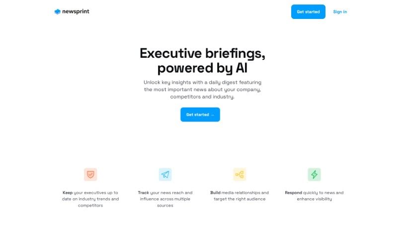 Screenshot of Newsprint
