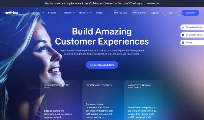 Screenshot of Nextiva