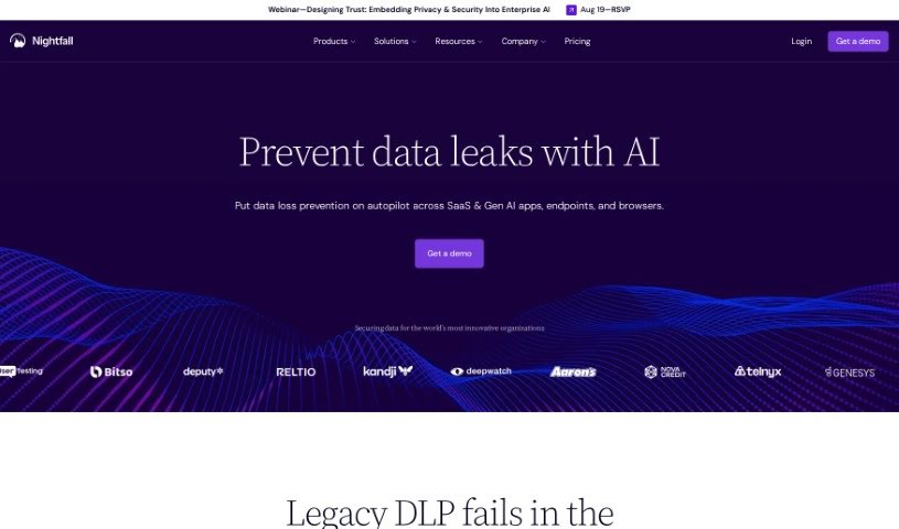 Screenshot of Nightfall AI