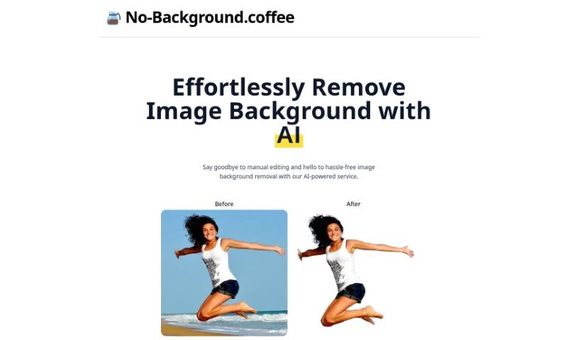 Screenshot of No-Background.coffee