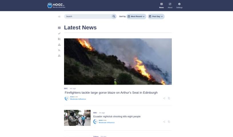 Screenshot of Nooz.ai