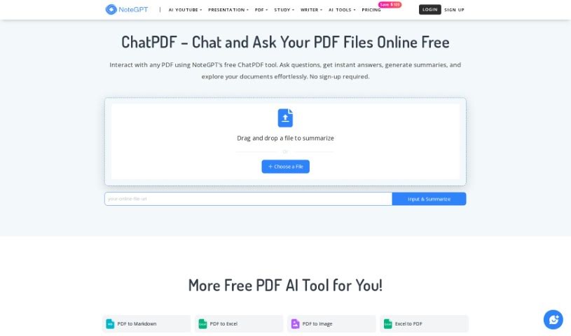 Screenshot of NoteGPT AI Chat PDF
