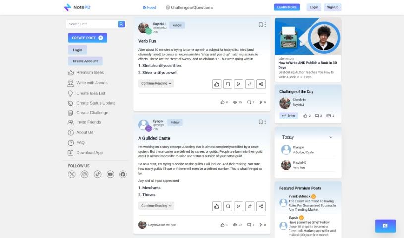 Screenshot of NotePD