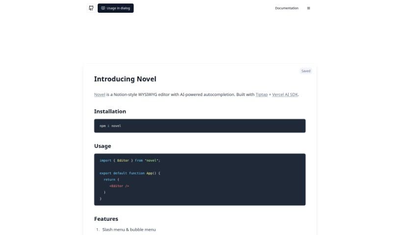 Screenshot of Novel.sh
