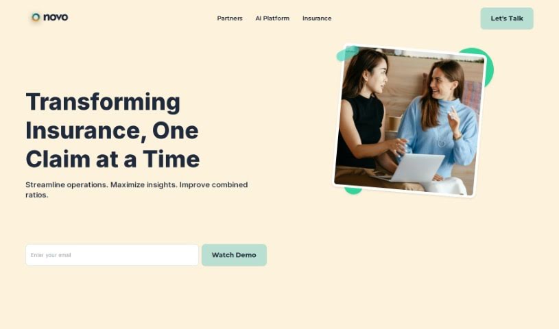 Screenshot of Novo AI