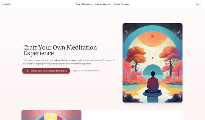 Screenshot of Now&Zen