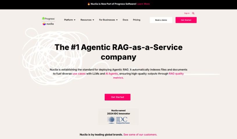 Screenshot of Nuclia