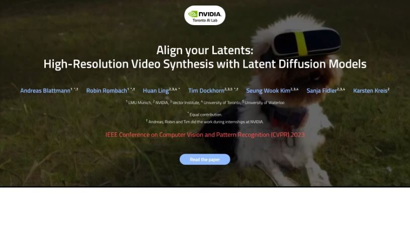 Screenshot of NVIDIA VideoLDM