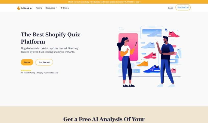 Screenshot of Octane AI