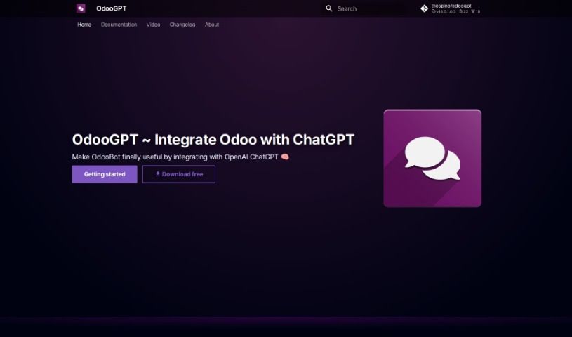 Screenshot of Odoogpt