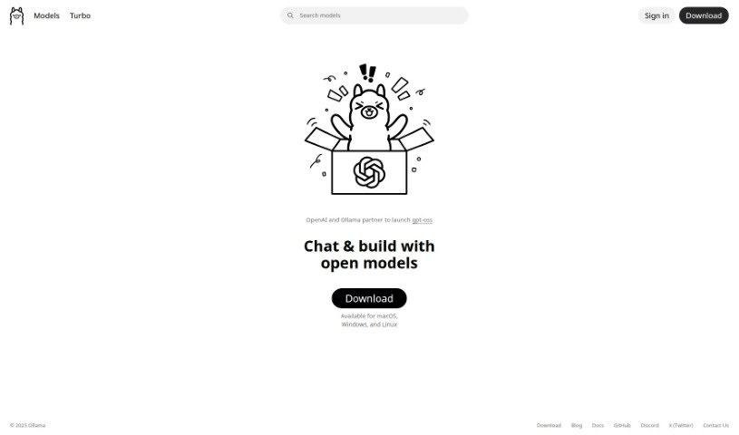 Screenshot of Ollama