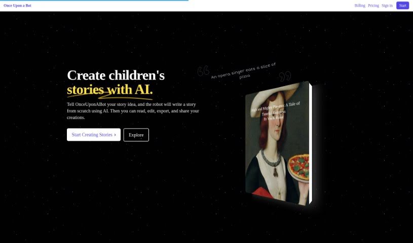 Screenshot of Once Upon a Bot