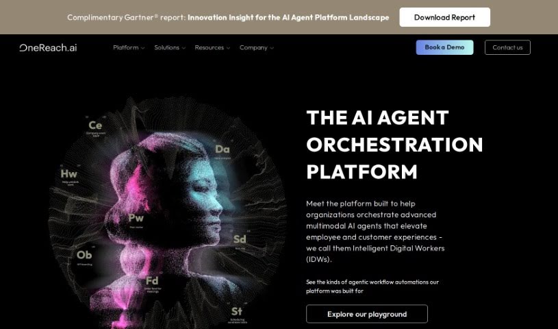 Screenshot of Onereach