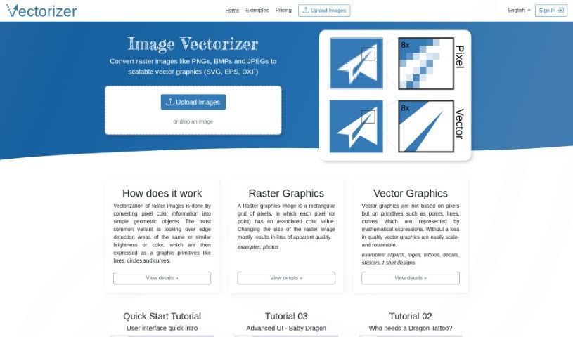 Screenshot of Online Image Vectorizer