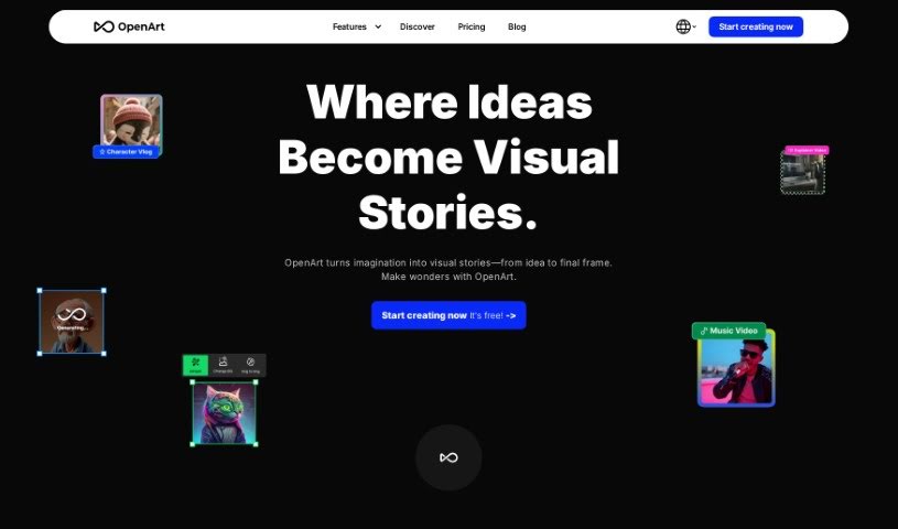 Screenshot of Openart