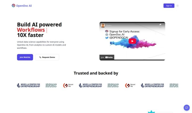 Screenshot of OpenDoc AI