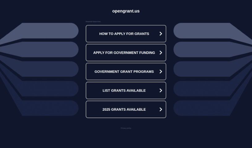 Screenshot of Opengrant