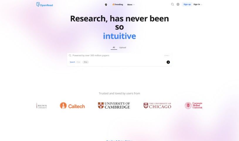 Screenshot of OpenRead