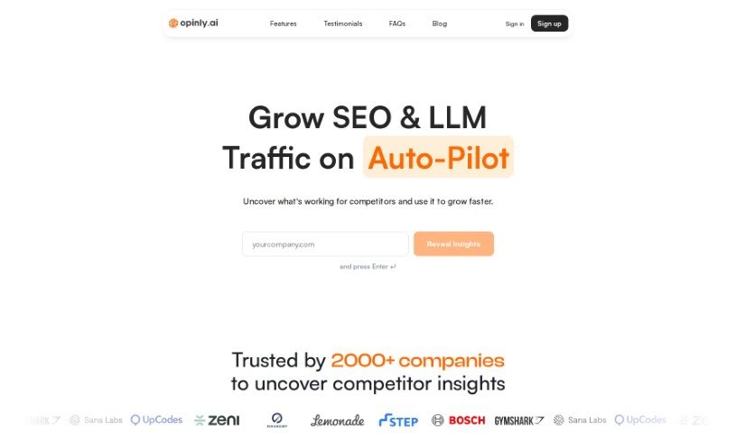 Screenshot of Opinly