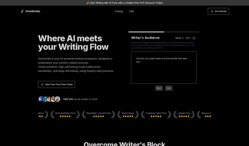 Screenshot of Oranscribe