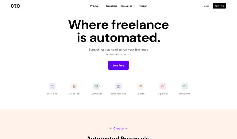 Screenshot of Oto Work