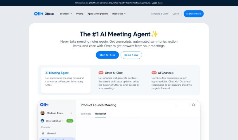 Screenshot of Otter.ai