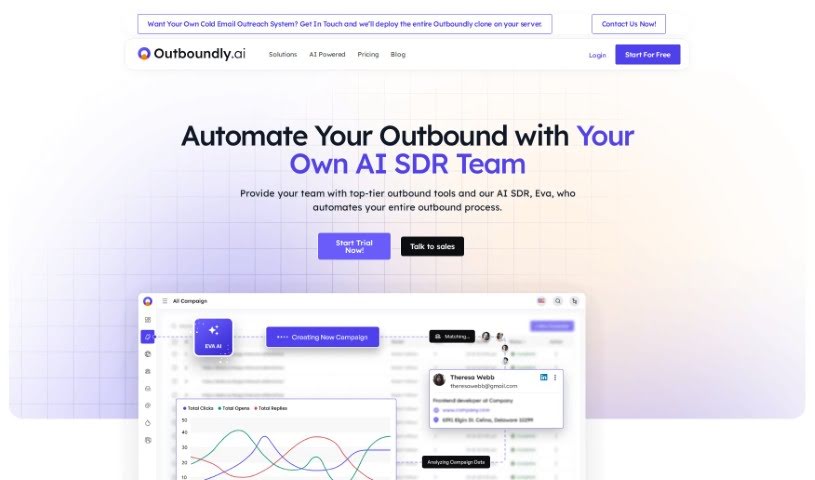 Screenshot of Outboundlyai